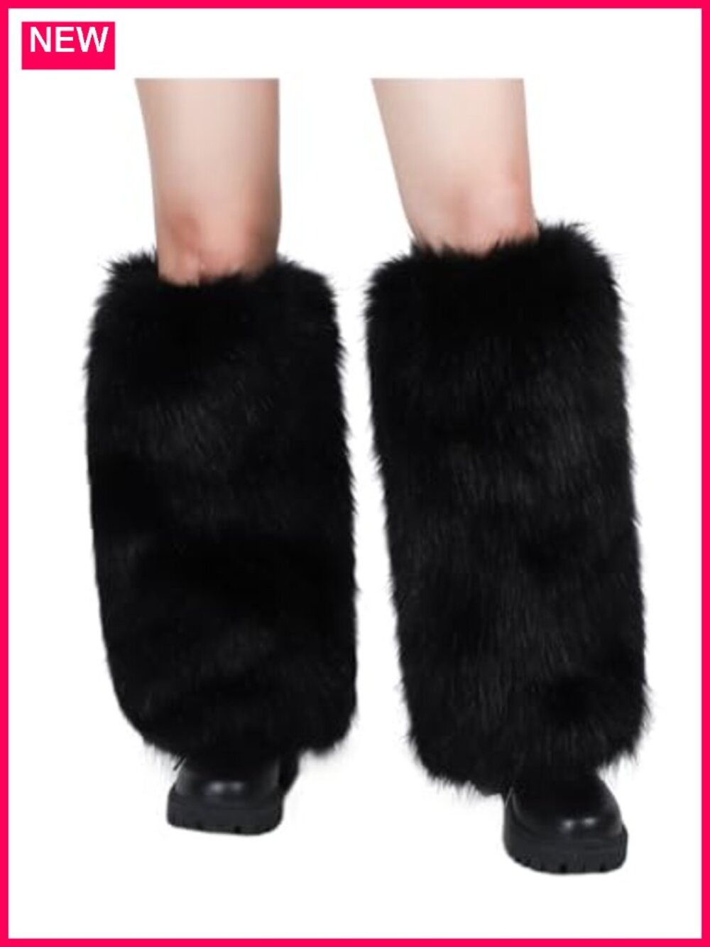 Faux Fur Leg Warmers Long Furry Boot Cuffs Winter Foot Socks